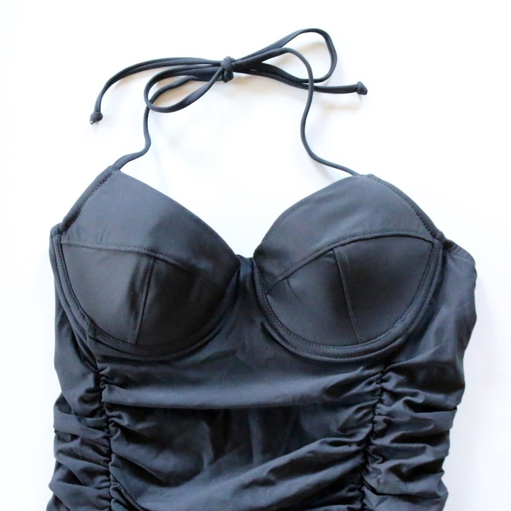 J. Crew Gray One-Piece Bathing Suit NWOT Size 4